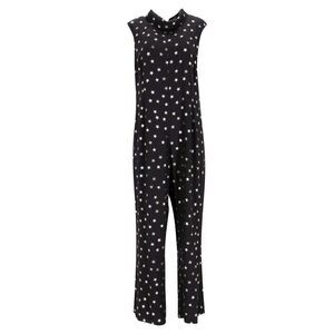 Rixo Star-print Reverse-collar Jumpsuit in Black Viscose